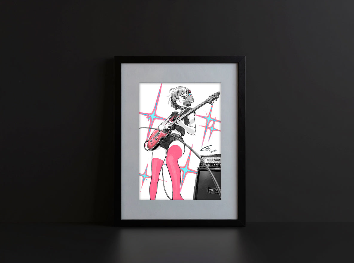 FCP Art Print - Band Girl ( Red )