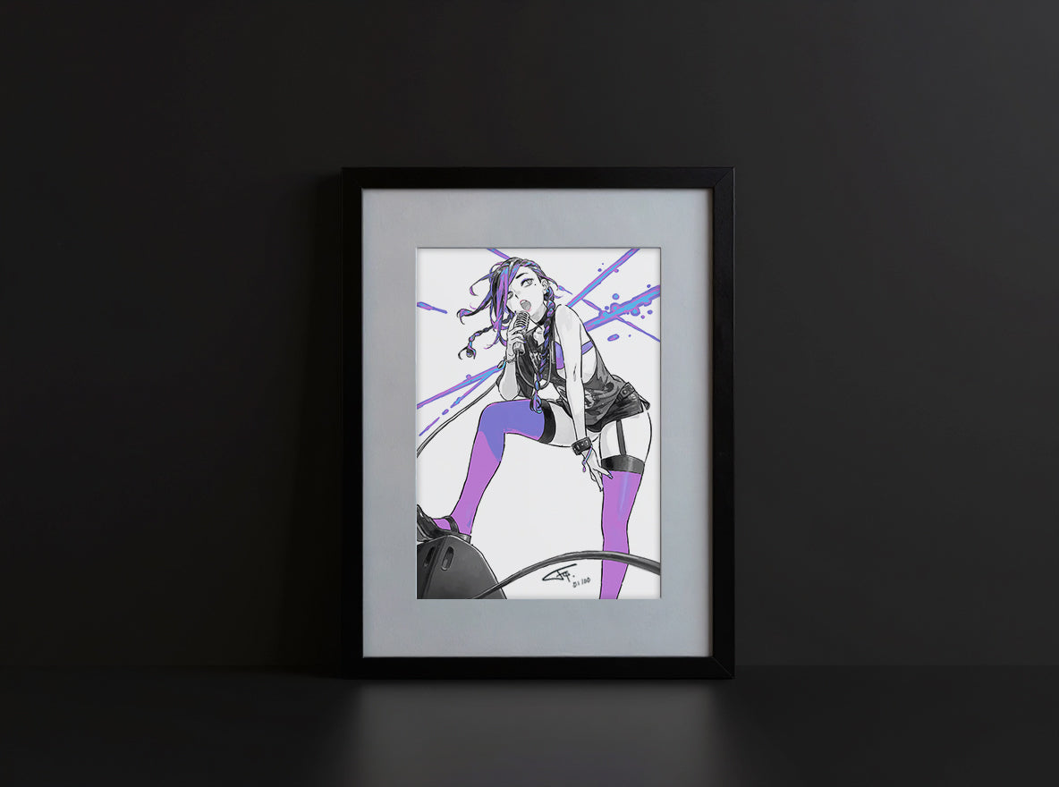 FCP Art Print - Band Girl ( Purple )