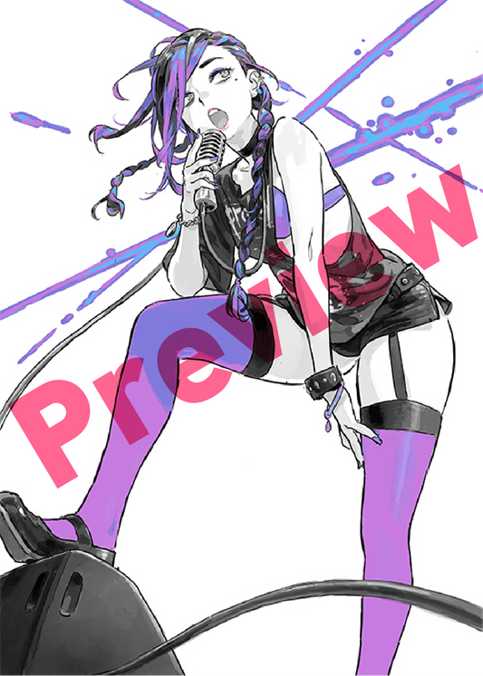 FCP Art Print - Band Girl ( Purple )